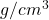 g/cm^3