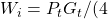 W_i = P_tG_t/(4